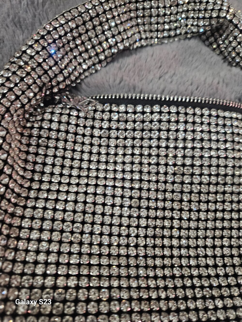 Madison West Silver Rhinestone Shoulder Bag - Picture 4 of 7